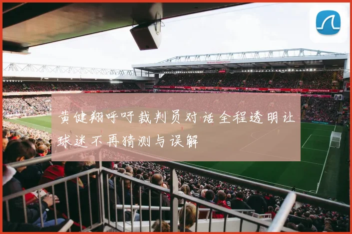 黄健翔呼吁裁判员对话全程透明让球迷不再猜测与误解